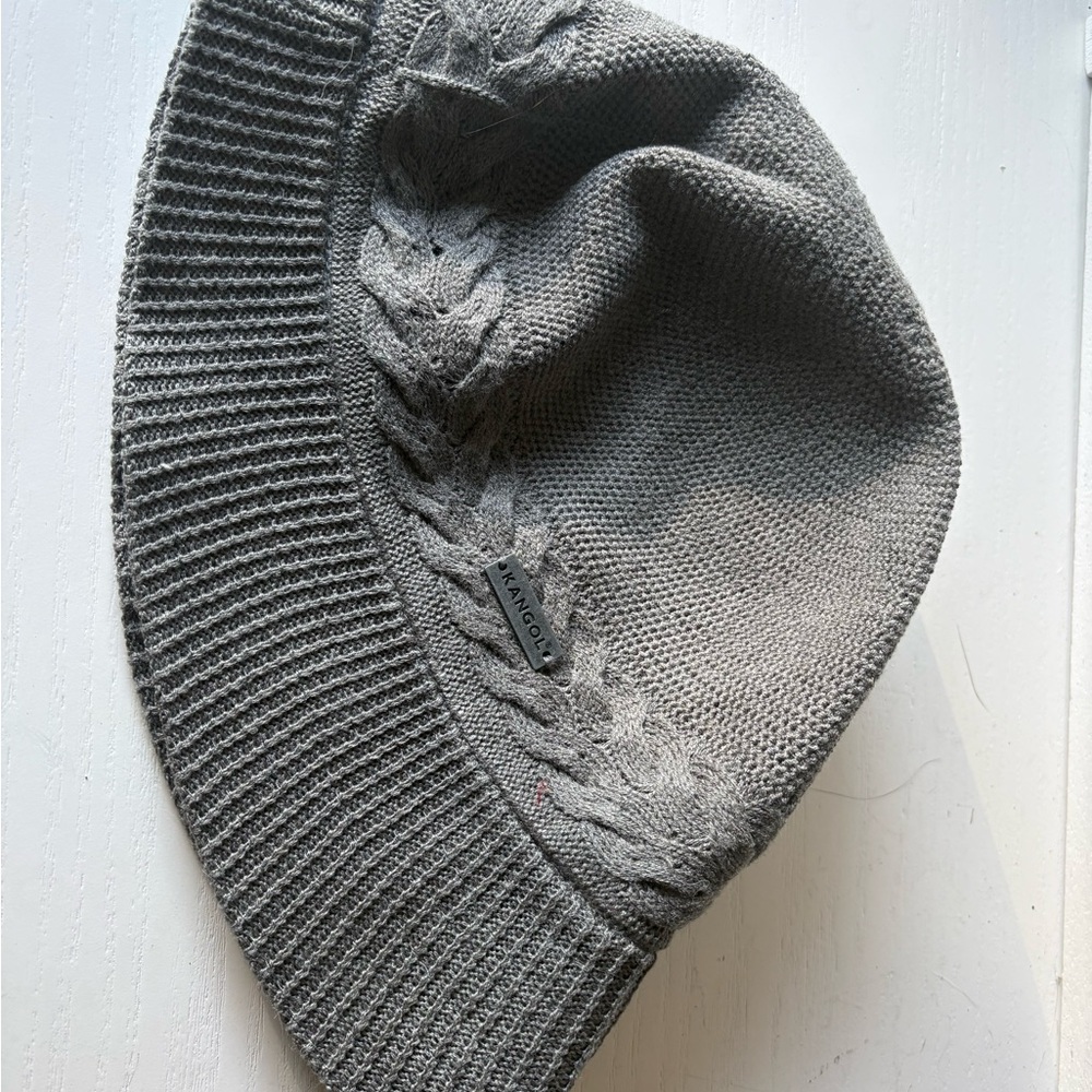 Kangol Charcoal Cable Knit Hat